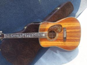 Wholesale Round body classic acoustic guitar all koa wood guitar from china suppliers