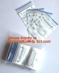 BIODEGRADABLE medical k pill bags white block, medical zipper closing bags,