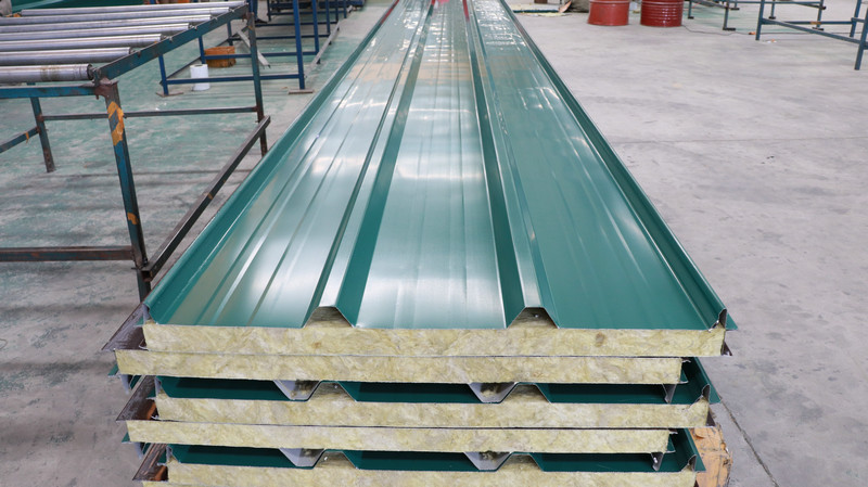 75mm Building Materials Fireproof Rock Wool Sandwich Panel