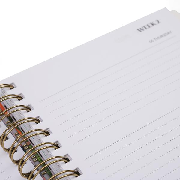 Spiral Bound Hardcover Planner Printing 174x214mm wire binding