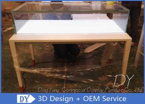 Wholesale Simple Usefull Modern White Wood Glass Counter Display For Jewelry from china suppliers