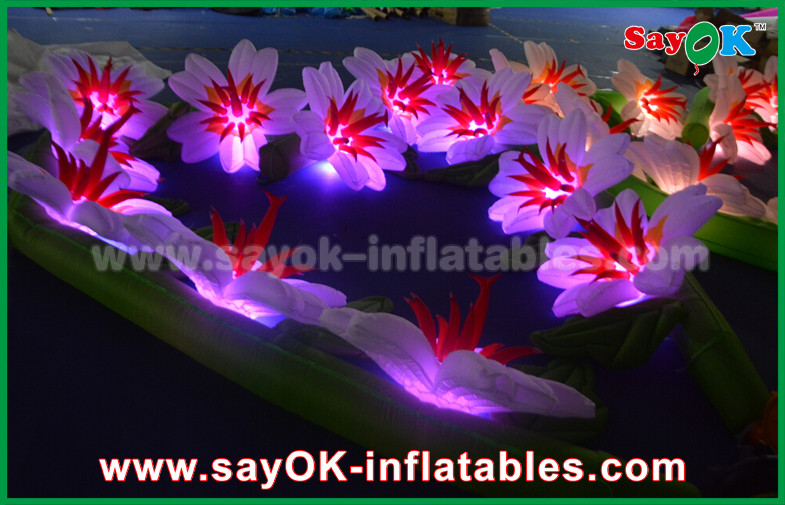 Wedding 8m Nylon Cloth Inflatable Lighting Party Decoration Lighting Inflatable Flower Models With Remote Controller