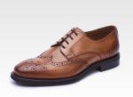Outdoor Mens Brown Patent Leather Shoes , Mixed Color Square Toe Luxury Mens