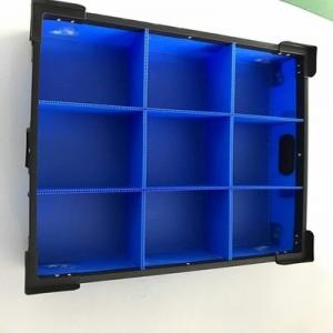 China Blue 4mm Corrugated Plastic Packing Box Corrugated Plastic Boxes With Dividers on sale