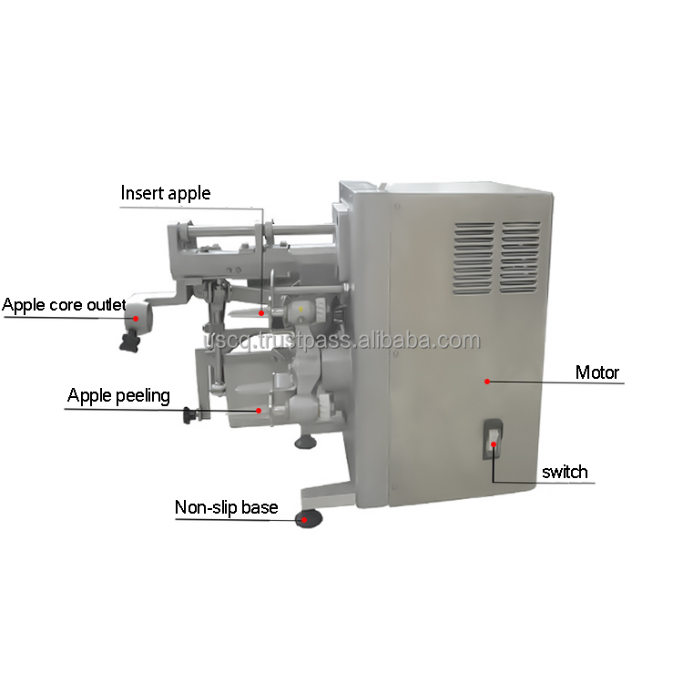 8-10pcs/Min Automatic Apple Peeler Corer Slicer Cutting Machine 180W