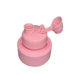 Outdoor Sports Folding Silicone Water Bottle 500ml Pink Thermal Insulation With