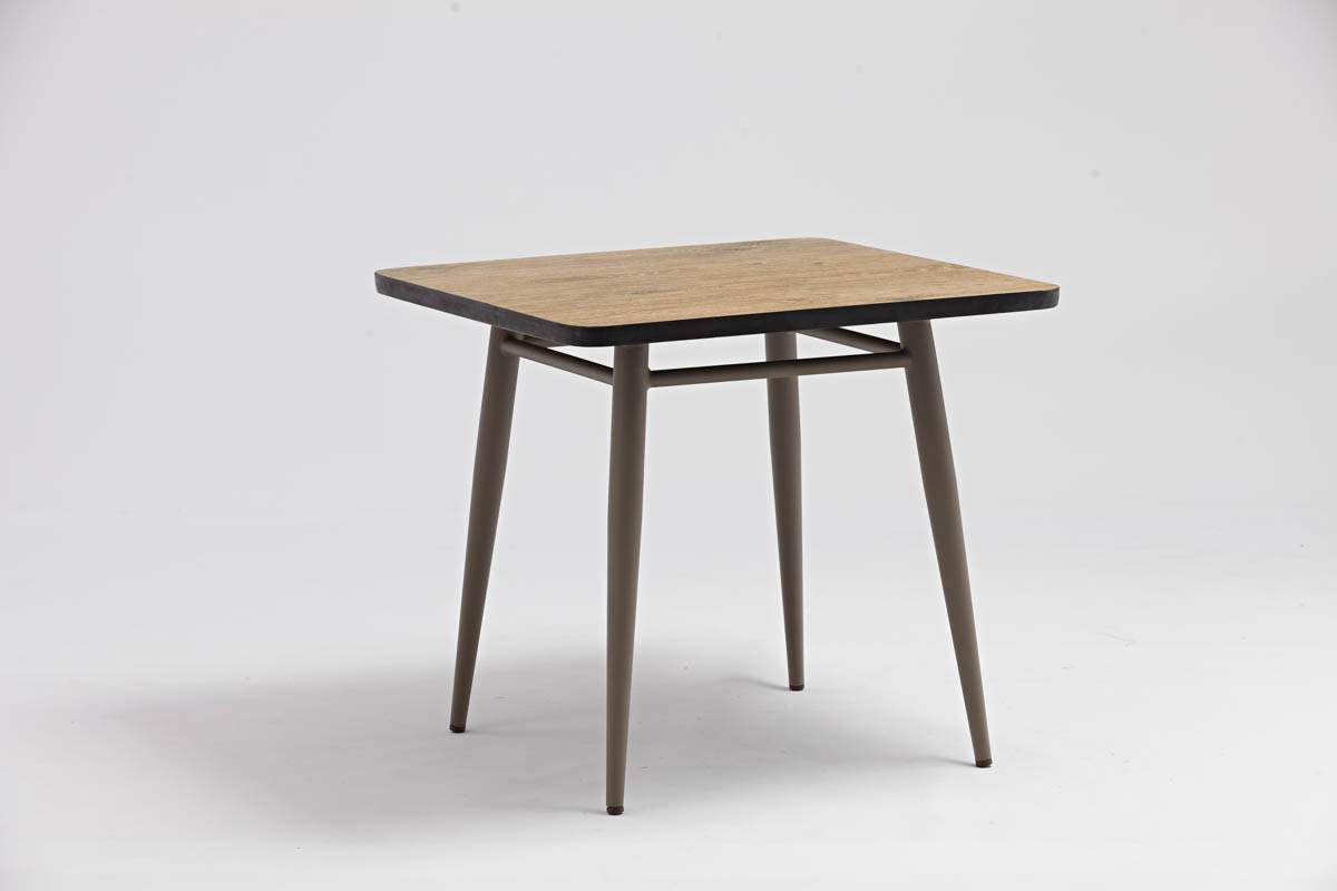 Aluminum Frame Teak Square Table A Must-have for Outdoor Rattan/Wicker Furniture