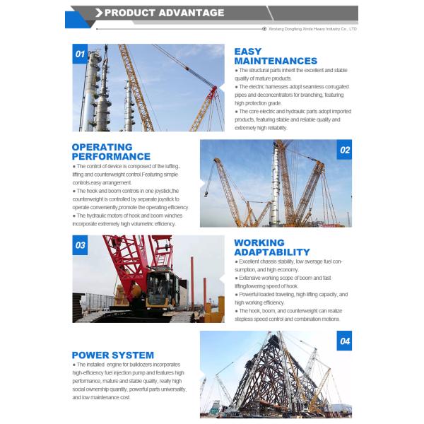 45t Construction Mobile Spider Crane Crawler Lifter with Max. Lifting Height 68m