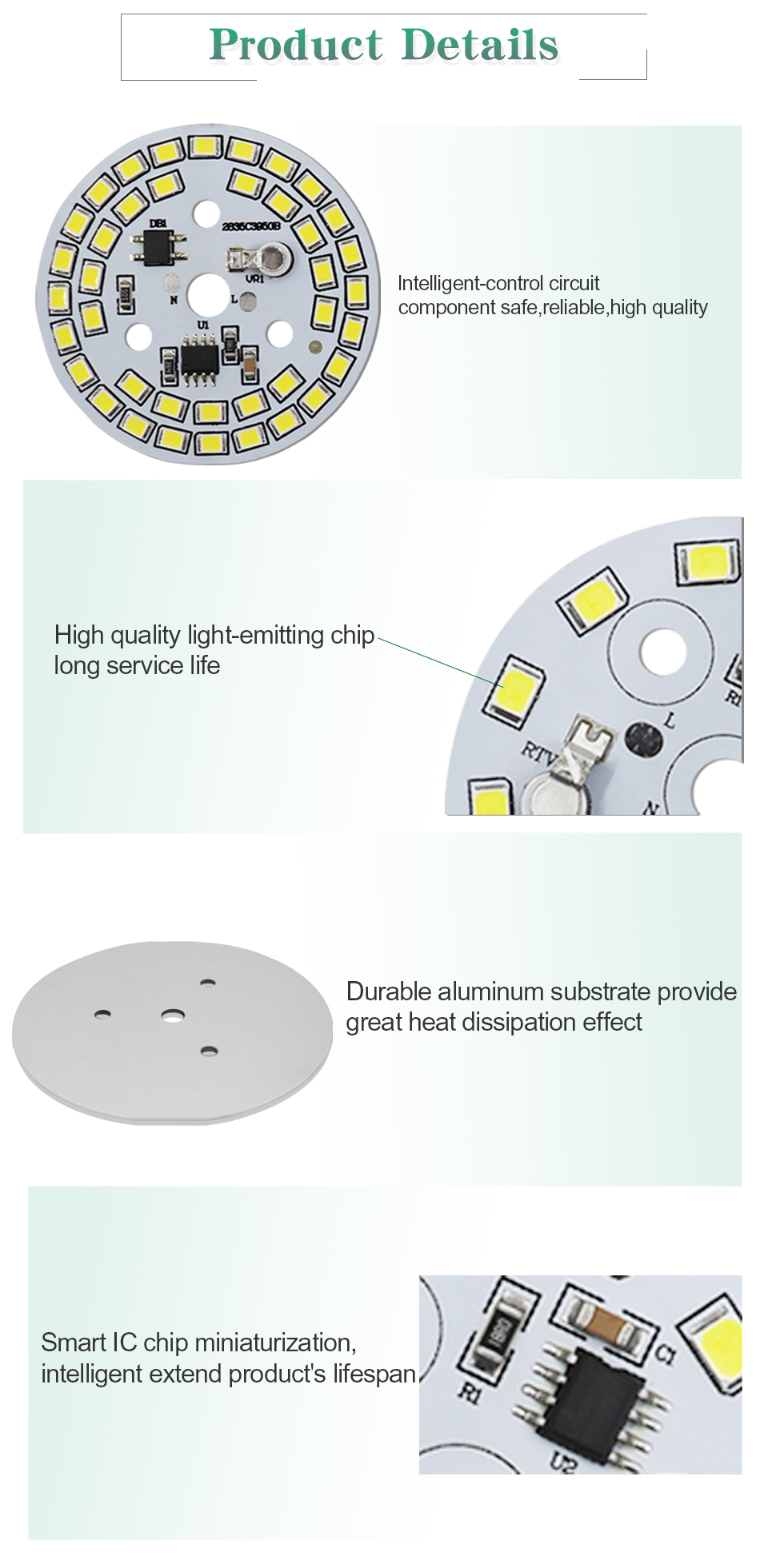 CCT 3000K Cob Chip On Board LED Bulb Chip For GU10 Downlight Spotlight