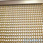 10mm Steel Metal Bead Ball Curtains Bronze Sheer Curtains With Gold Beads