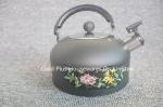Luxury flower pattern kettle teapot with two cups stainless steel water coffee