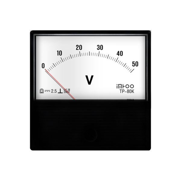 TP-80K 0-50V Analog Voltmeter - Welding Machine Dedicated Meter, Durable Case, High Accuracy