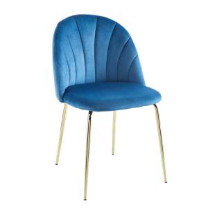 Wholesale Sturdy Structure Blue Velvet Upholstery Dining Chair Sets 24.80lbs Weight from china suppliers