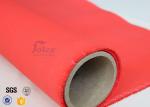 Heat Resistant Flame Proof Acrylic Coated Fiberglass Fire Blanket 490g Red