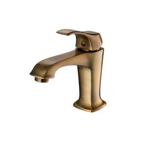 Wholesale OEM Antique Brass Single Hole Bathroom Faucet Hand Washing Basin Tap from china suppliers