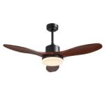 Plywood Blade Vintage Electric 20w Ceiling Fan 52 Inch With Light Decoration For