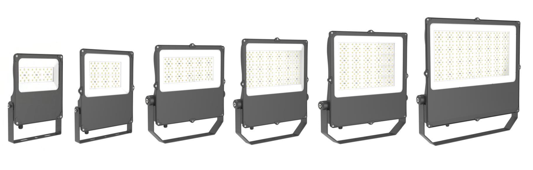 20-400W IP66 IK08 5years Warranty LED Flood Light With Angle Bracket For Tunnel Airports Stadium
