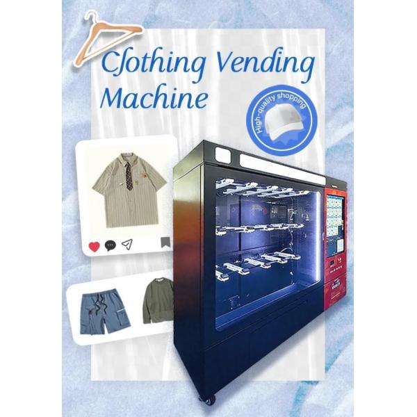 Automated Clothes Vending Machine with Hanging Slot Multiple Payment Systems and Customizable Stickers