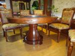 Dia 1.5m 1.3m 1.2m Luxury Wood Dining Room Sets With 6 Chairs