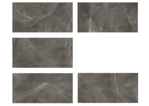 Wholesale Dark Grey Gloss Glazed Porcelain Floor Tile With Strong Stone Texture from china suppliers
