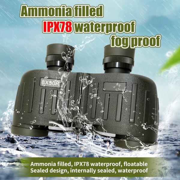 8X30R Binoculars with Reticle Waterproof BAK4 Lens Binoculars NBR Durable Housing for Birdwatching Hiking