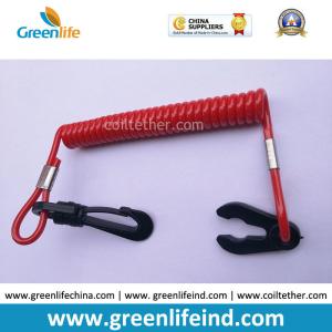 Wholesale Outboard Motor Red PU Material Kill Cord w/Plastic Swivel Hook and 1Key from china suppliers
