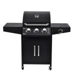 Enjoy Smoke-Free Camping and Barbecue with 4-Burner Steel Gas Stove in Outdoor