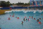 Family Water Park Wave Pool Equipment , Fiberglass Aqua Park Products Machine
