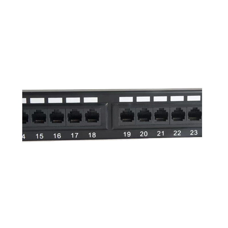 24 Port Cat5e-Cat7 Rack Mountable Ethernet Patch Panel With Cable Management