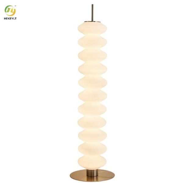 European Modern Living Room Lamp Bedroom Study Sofa White Iron + glass Table