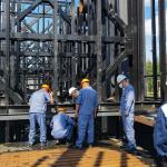 Cylindrical Granular Carbonization Equipment Coal Carbonization Kiln Internal