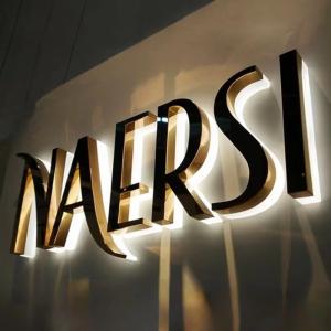 Wholesale Office Home Decor Name Logo Business LED Metal Sign Acrylic LED Illuminated Sign Custom from china suppliers