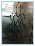 Custom Size Decorative Door Inserts Glass Black Leaded Caming For Living Room