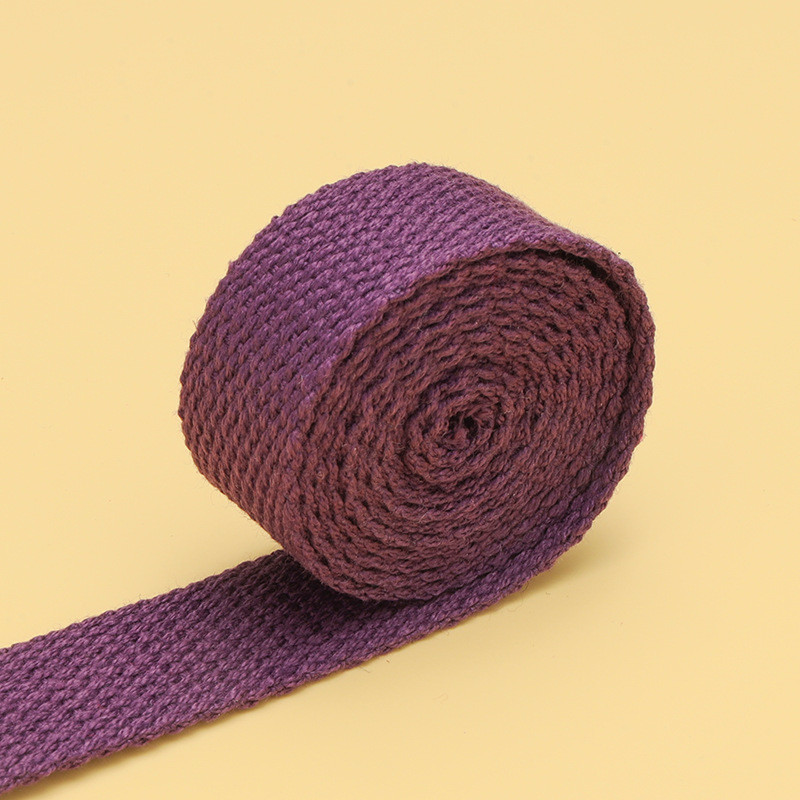 20mm-50mm Thickened Polyester Cotton Webbing School Bag Backpack Handbag Canvas Strap Solid Color Plain Weave Strap