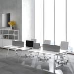 Commercial Office Furniture customization Four-Person Metal Legs Table