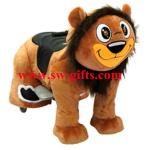 Funny kid toys motorized plush riding animal ,animal scooter in mall