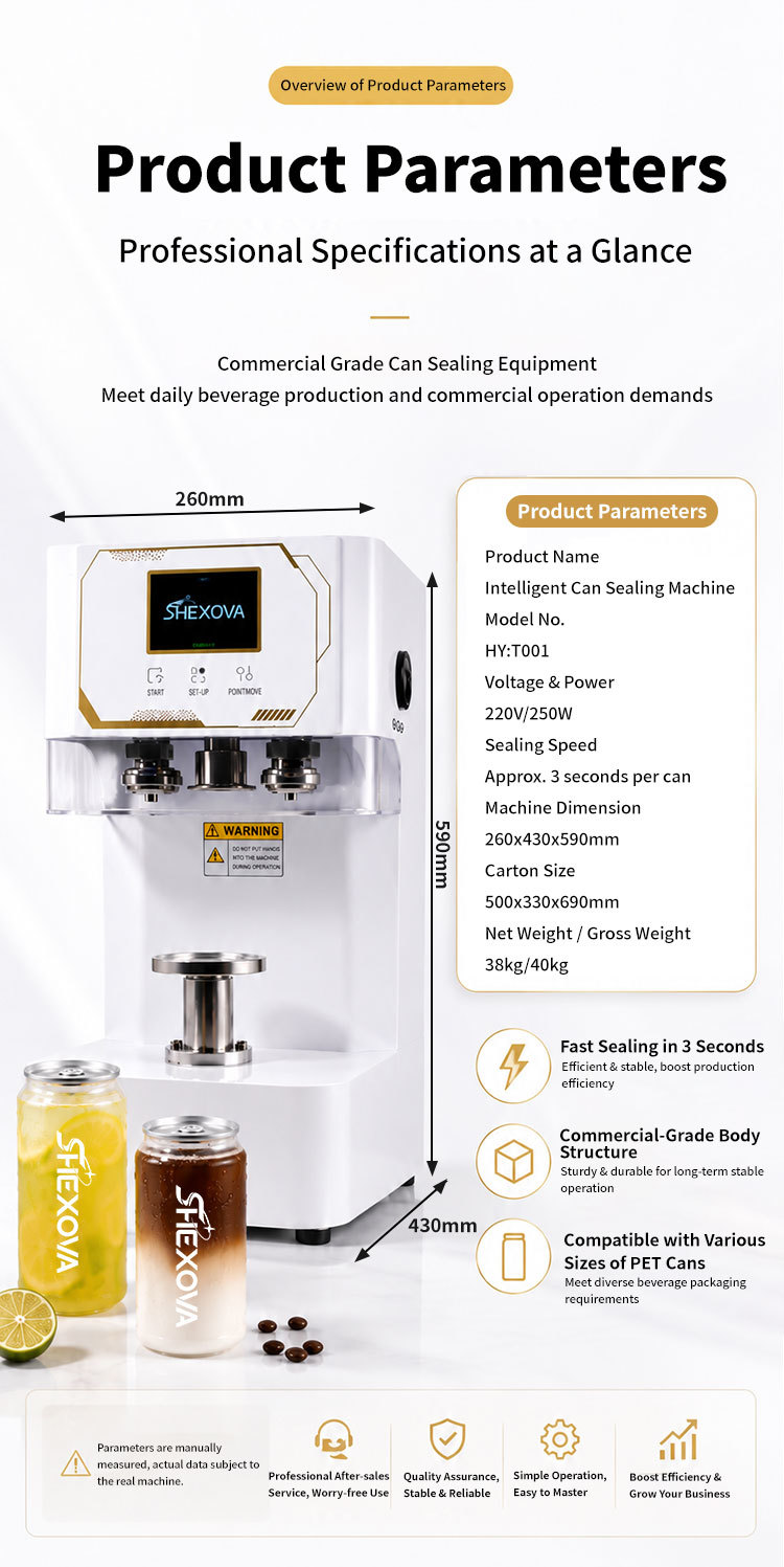 Automatic Can Sealing Machine CE Certified Non Rotating 330ml 500ml Plastic Soda Can Sealer Machine