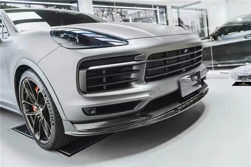For Porsche Cayenne Coupe Carbon Fiber Body Kit Cayenne Coupe Upgraded FD-style Carbon Fiber Front Lip Diffuser Body Kit