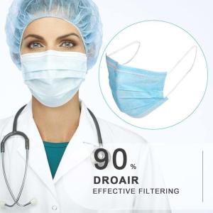 Wholesale Blue Dispsoable Face Mask Ear Wearing Type For Hospital / Fog Weather from china suppliers