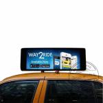 Full Color 3G 4G LCD Taxi Top Digital Signage High Brightness 2000cd/㎡ 50/60Hz