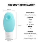 Odorless 100ml Silicone Travel Bottles With Suction Cup