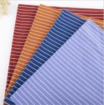 Tightly Woven Plain Jersey Striped Pure Cotton Fabric For Casual Wear