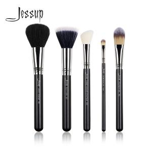 Wholesale Jessup 5 Piece Makeup Brush Set Synthetic Hair For Travel Home use from china suppliers