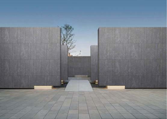 600x1200mm Wear-Resistance Dark Gray Matte Antique Outside Curtain Background Wall Tile For Restaurant And Decoration