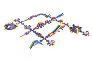 Wholesale OEM Red Inflatable Floating Water Park Aflex Aqua Adventure Water Park Game For Sea from china suppliers