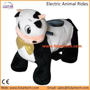 Wholesale Electric Walking Rides with Animal Fur, Playground Riding Machines in Amusement Park - Cow from china suppliers