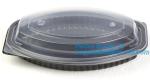 Food container tray,Black 5 Compartment Food Packaging Blister Plastic Fruit