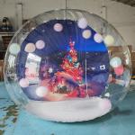 Human Size Snowball Snow Globe / Giant Inflatable Christmas Globe For Festival