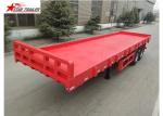 2 Axles 30ft 30Ton Flatbed Semi Trailer Leaf Spring Suspension 12R22.5 Tire