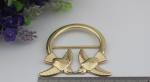 Fashion gold color 32 & 47 mm round shape double bird patter decorative metal